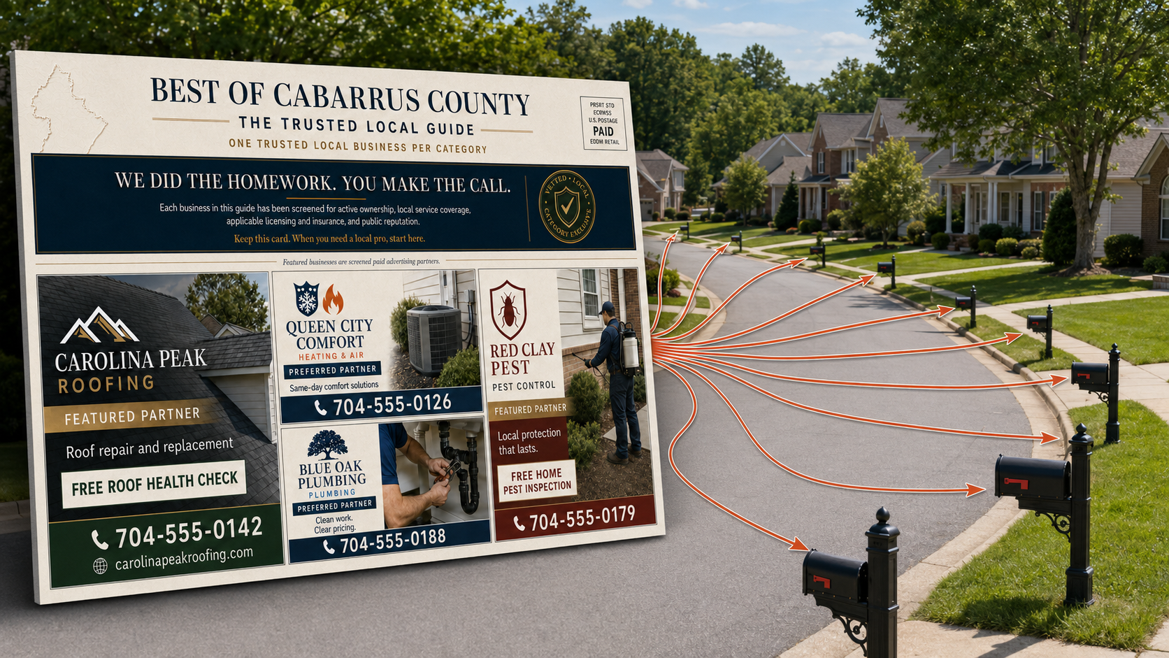 Best of Cabarrus County mailer delivered to residential mailboxes across the county